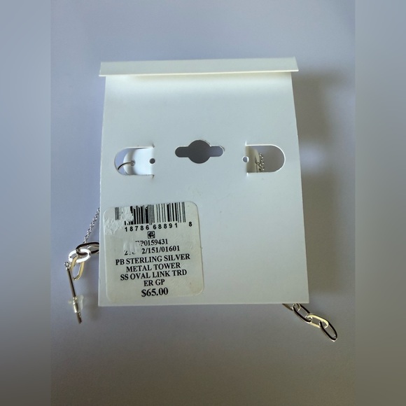 Giani Bernini Silver Chain Drop Earrings - Picture 3 of 4